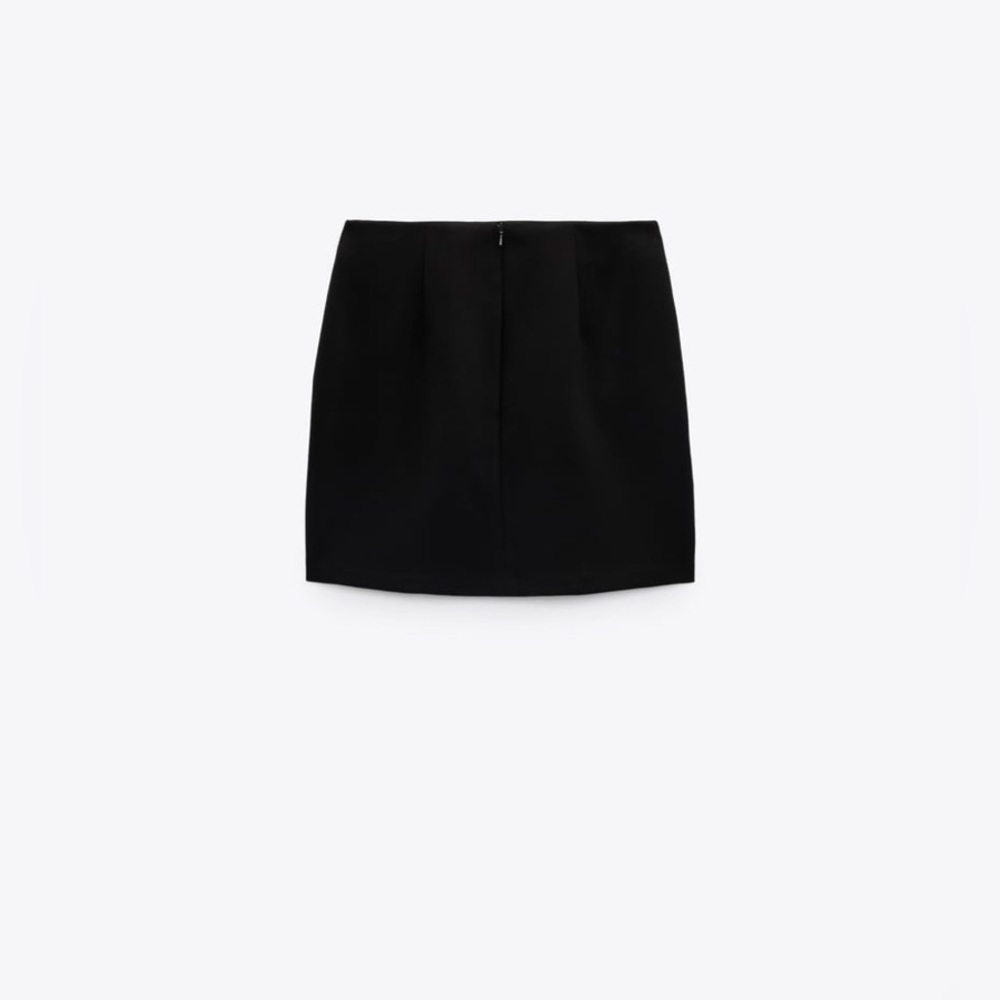 ZARA WOMAN NWT BLACK RHINESTONE FRINGED MINI SKIRT MEDIUM. - Picture 5 of 6